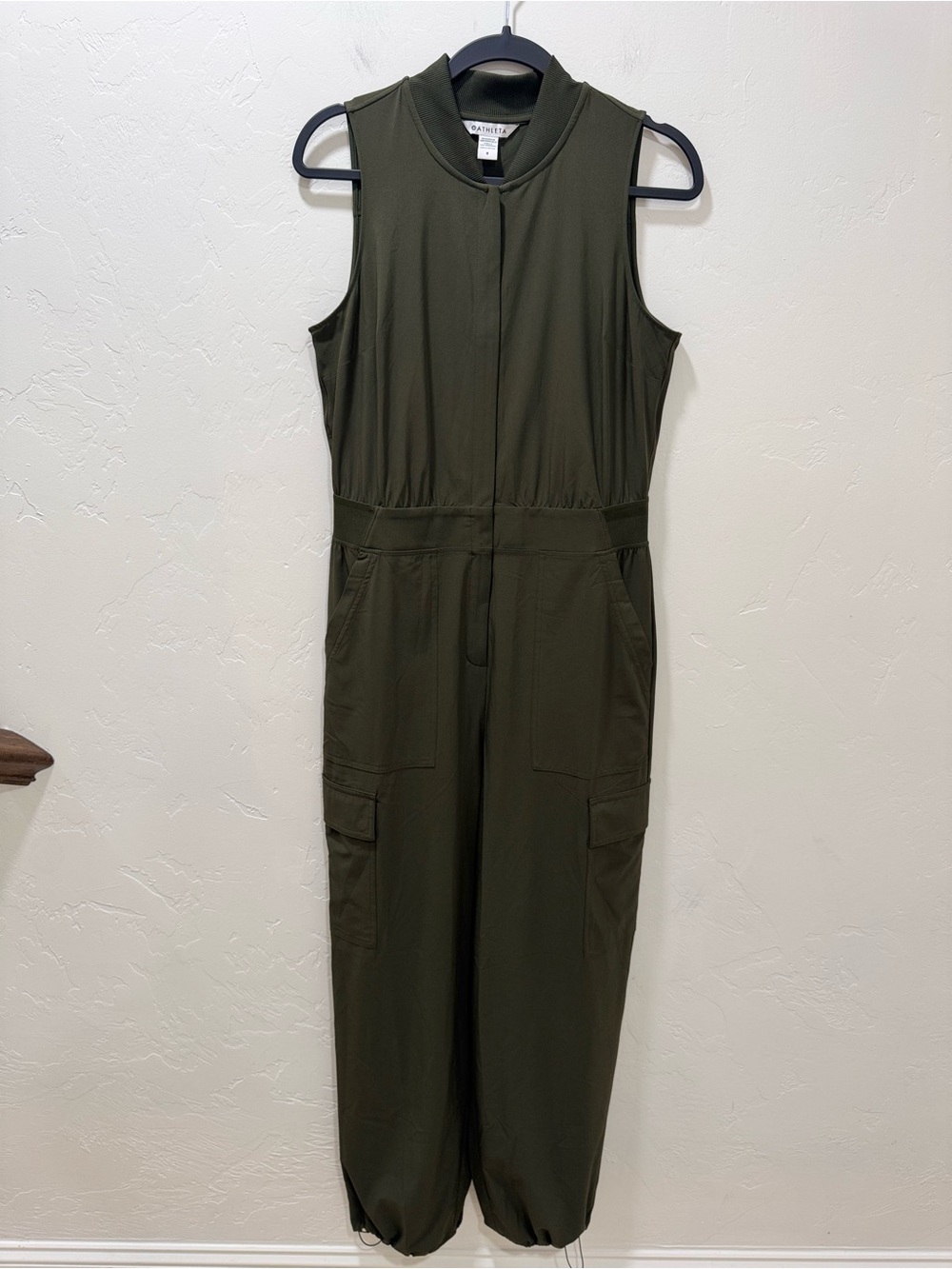 NWOT Athleta Brooklyn Utility Jumpsuit Women's 8 Aspen Olive Green #824834 - Picture 6 of 16
